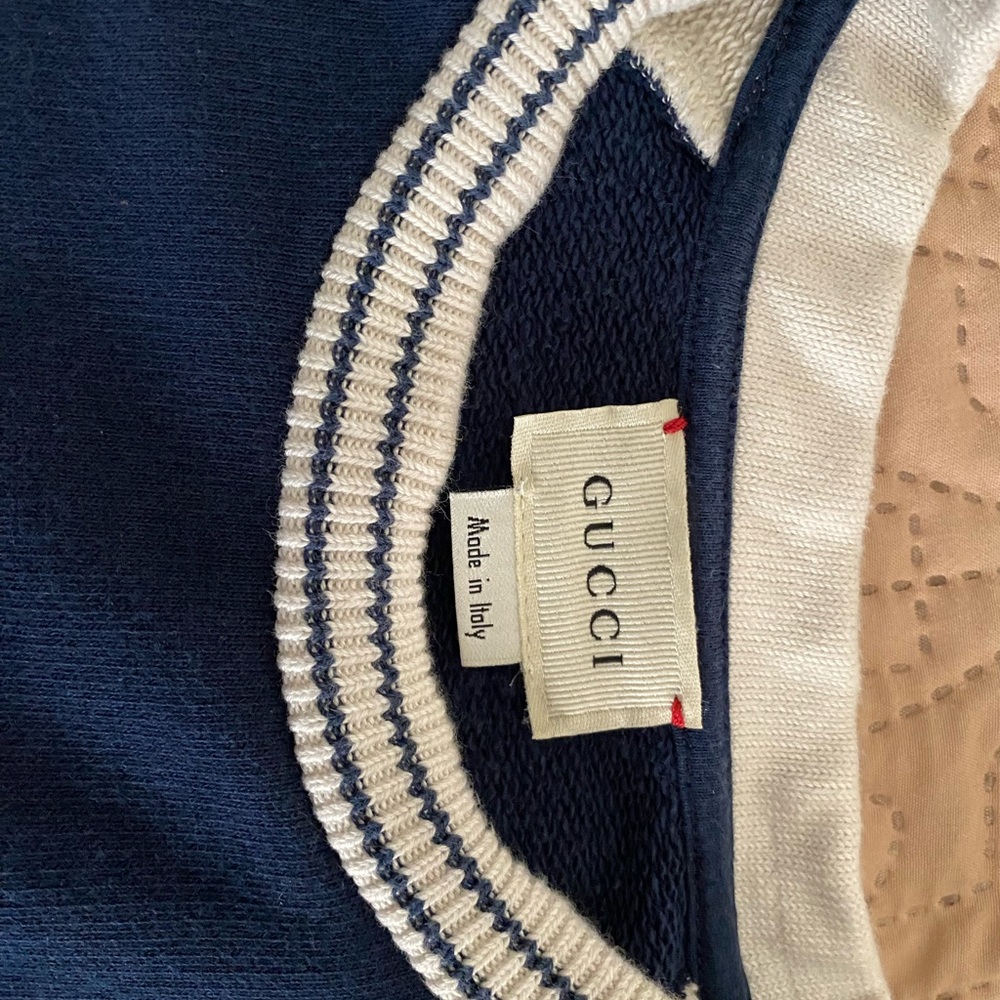 Gucci Kids Blue and Cream Hoodie - Picture 4 of 4